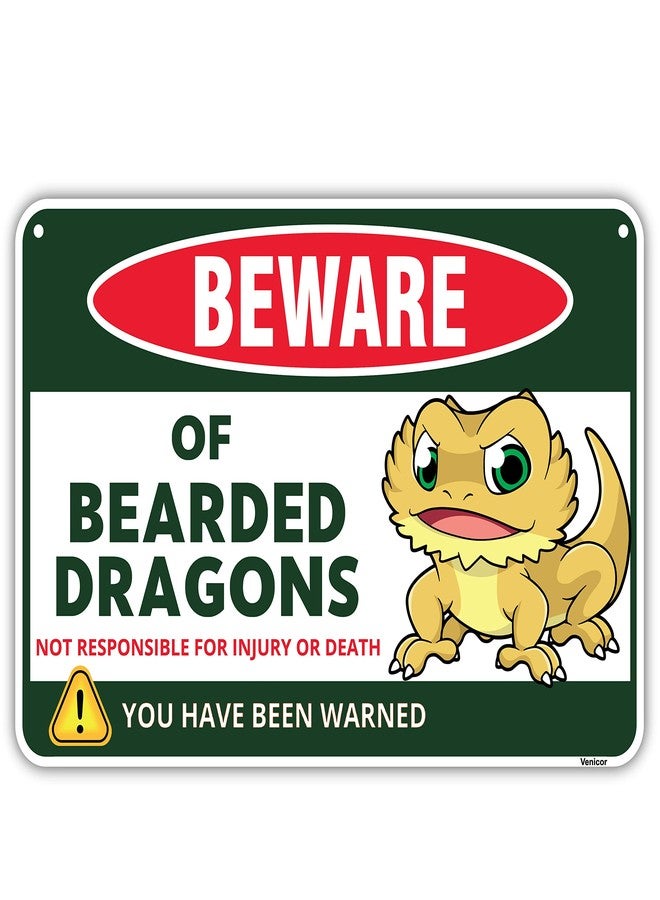 Venicor Bearded Dragon Decor Sign - 8 x 12 Inches - Aluminum - Bearded Dragon Tank Accessories Cage Toy Plush Stuffed Animal Gifts Stuff - Image 1